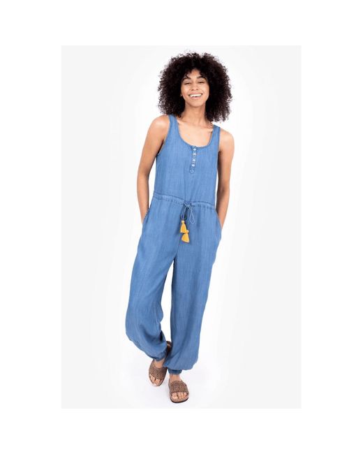 Brakeburn Denim Grace Jumpsuit in Blue 