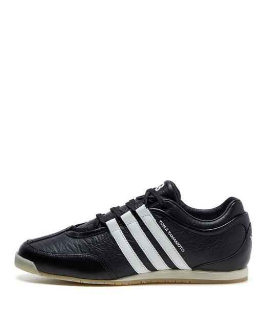 Y-3 Leather Boxing Trainers in Black 