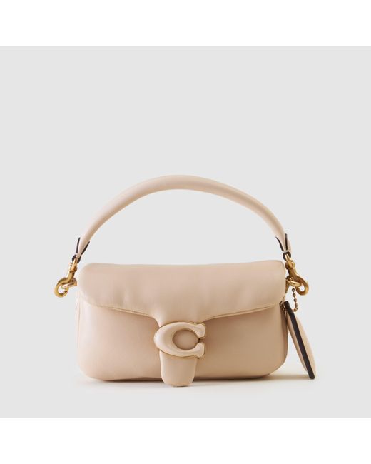COACH Leather Tabby Pillow Mini Shoulder Bag in Cream (Natural) - Save 4% | Lyst