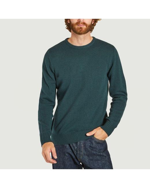 Wax London Cotswold Lambswool Sweater In Hunter in Green for Men - Lyst