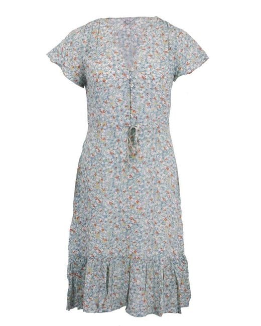 Rails Kiki Frill Sleeve Drawstring Floral Tea Dress In Summer Meadow in ...