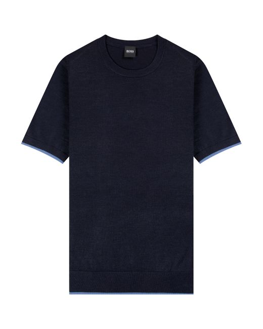 Navy blue hugo boss t shirt Clearance