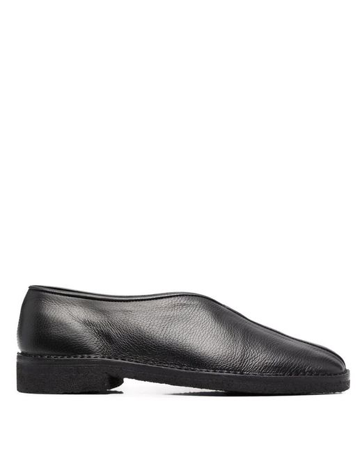 Lemaire Leather Piped Slippers in Black for Men - Lyst