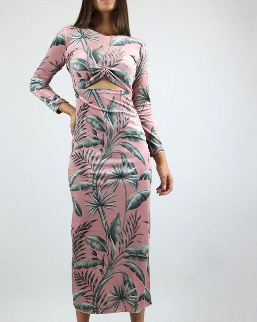 tropical pink dress