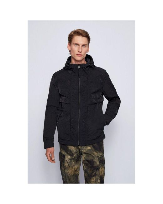 BOSS by HUGO BOSS Onic1-d Lightweight Jacket in Black for Men | Lyst