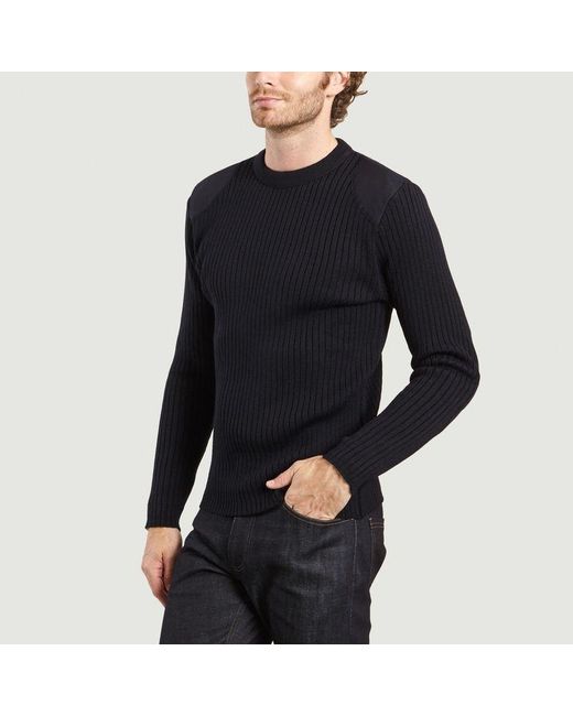 navy blue military jumper