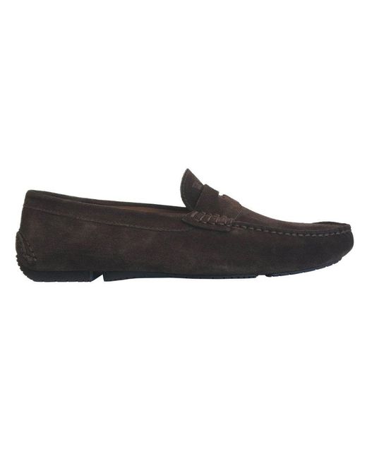 Fratelli Rossetti Brown Suede Driver Loafer 84923 in Black for Men - Lyst