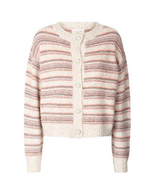 Lolly's Laundry Synthetic Uma Multi Stripe Cardigan in White - Lyst