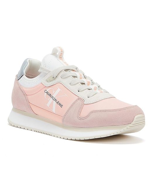 Calvin Klein Jeans RUNNER SNEAKER LACEUP MESH White - Free delivery |  Spartoo NET ! - Shoes Low top trainers Men USD/$90.00