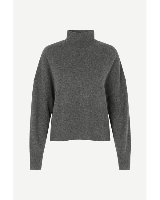 SamsÃ¸e & SamsÃ¸e Cashmere Nola Turtleneck Charcoal Mel in Grey (Gray) - Lyst