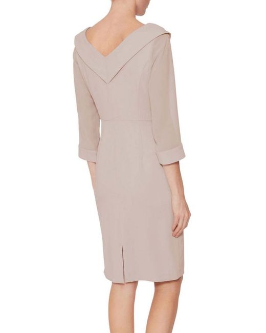 Gina Bacconi Chiffon Nude Cynthia Dress 