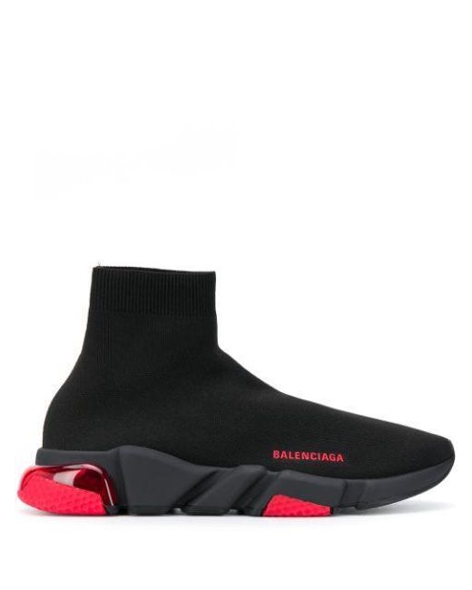 Balenciaga Leather Speed Lt Clear Sock Sneakers in Black Red (Black) for  Men - Save 59% | Lyst