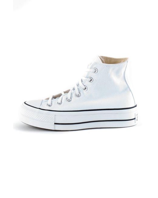 platform converse high tops white