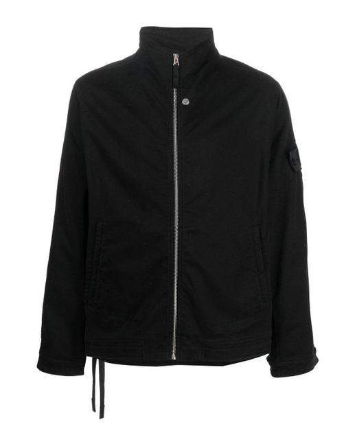 Stone Island Shadow Project Sleeve Badge Overshirt in Black for Men | Lyst