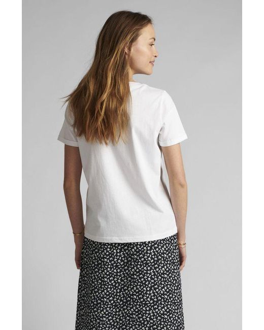 Numph Cotton Nucarina Be Kind T-shirt in White - Lyst