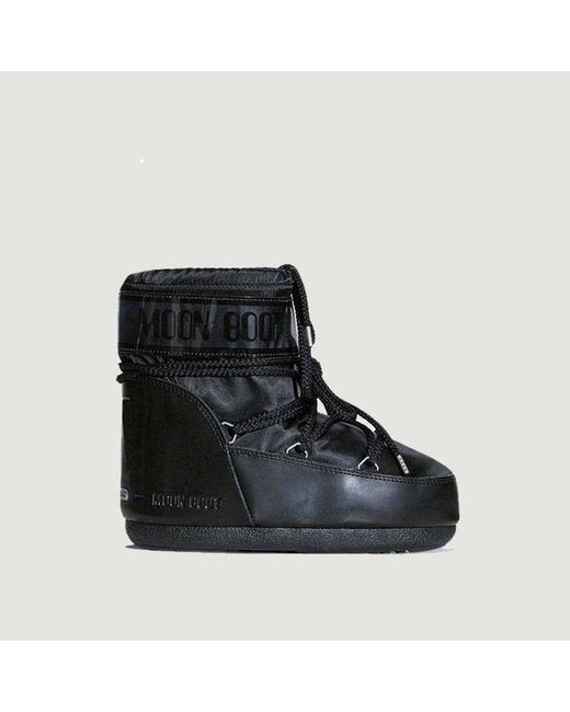 moon boot classic low glance boots black
