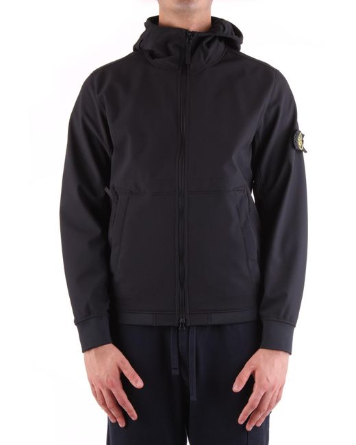 Stone Island Coats in Black for Men | Lyst