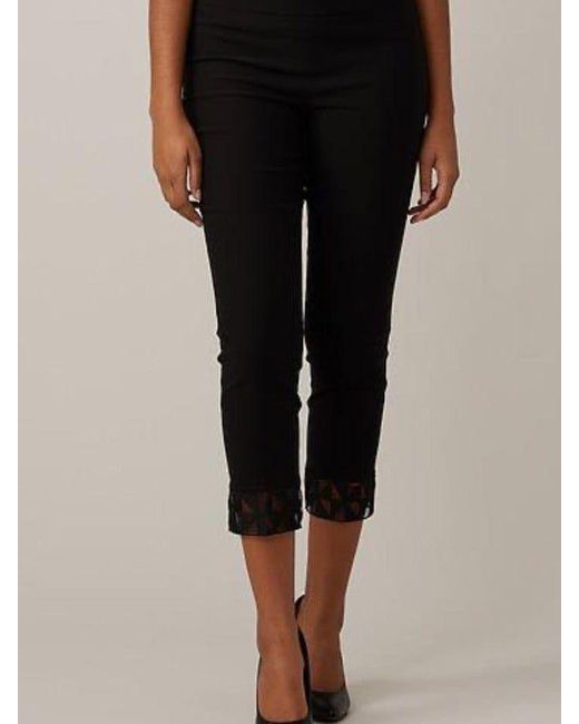 Joseph Ribkoff Synthetic S Navy Trousers With Cut Out Hem Detail 221286