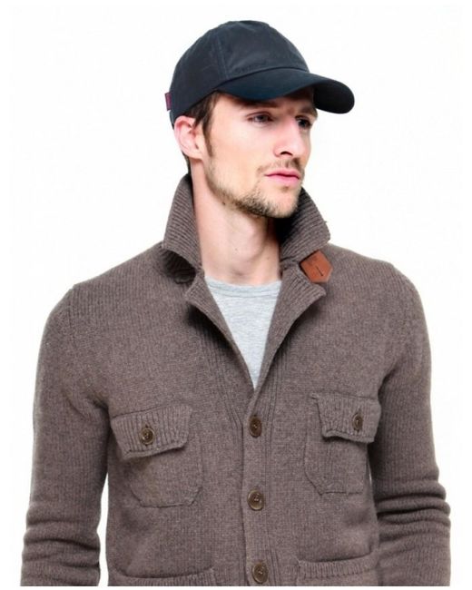 Barbour Wax Sports Cap in Navy (Blue 