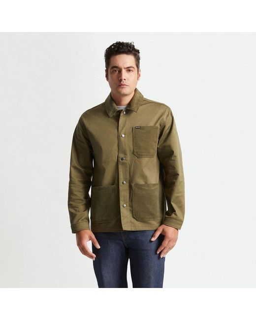 Brixton Cotton Survey X Chore Jacket - Military Olive in Green for Men ...