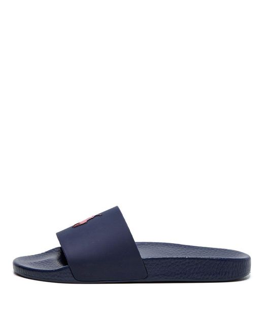 Ralph Lauren Polo Sliders - Navy in Blue for Men | Lyst