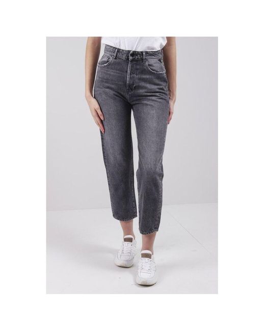 Replay Denim Tyna Patch Mom Jeans 