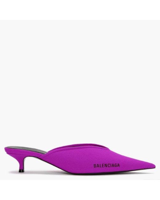 balenciaga pink knife mules