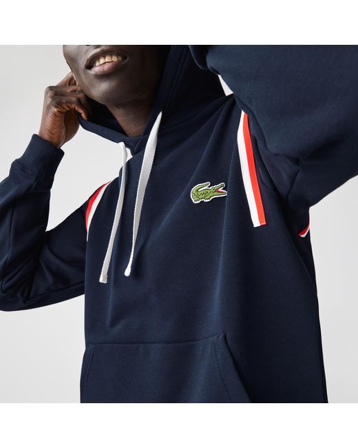 Lacoste "made In France" Organic Cotton Fleece Hoodie Navy Blue for Men -  Save 49% | Lyst