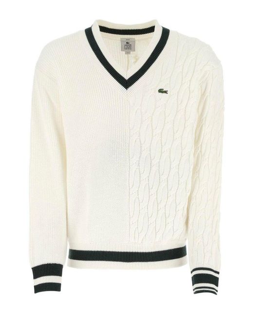 Lacoste Pullover in White for Men | Lyst
