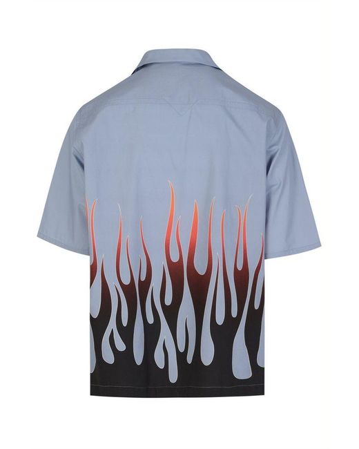 KENZO Flame Shirt in Blue for Men | Lyst UK