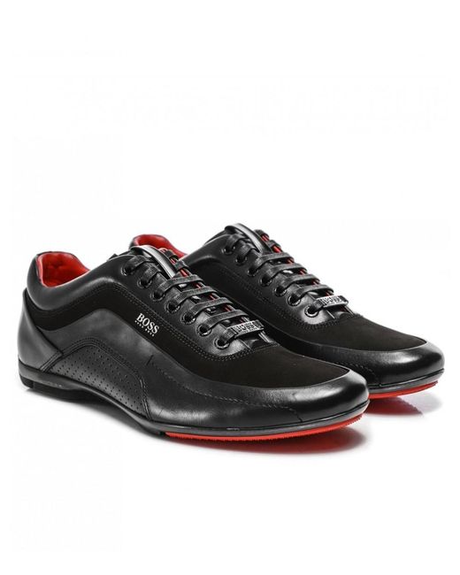 BOSS by HUGO BOSS Nappa Leather Hb Racing 1 Trainers Colour: Black for Men  | Lyst Australia