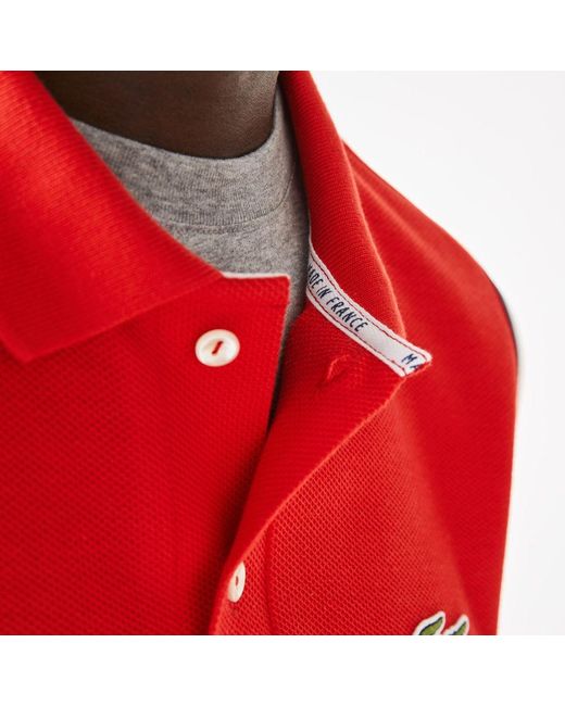Lacoste "made In France" Regular Fit Organic Cotton Polo Shirt Red for Men  - Save 26% | Lyst