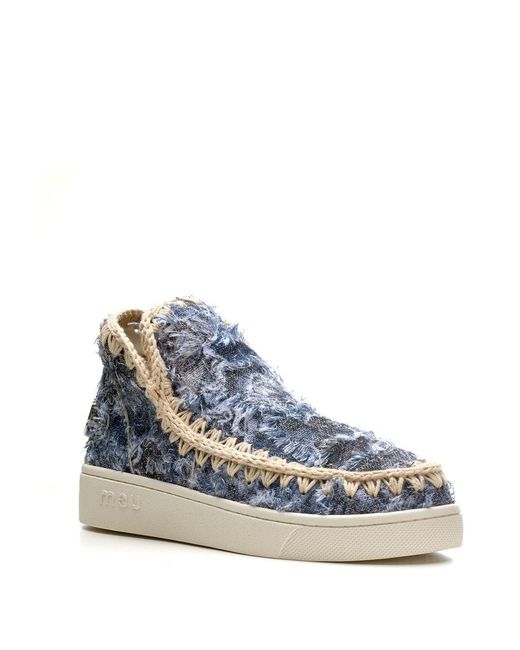 Mou Eskimo Estive Summer Denim Patchwork Sneaker in Blue Lyst