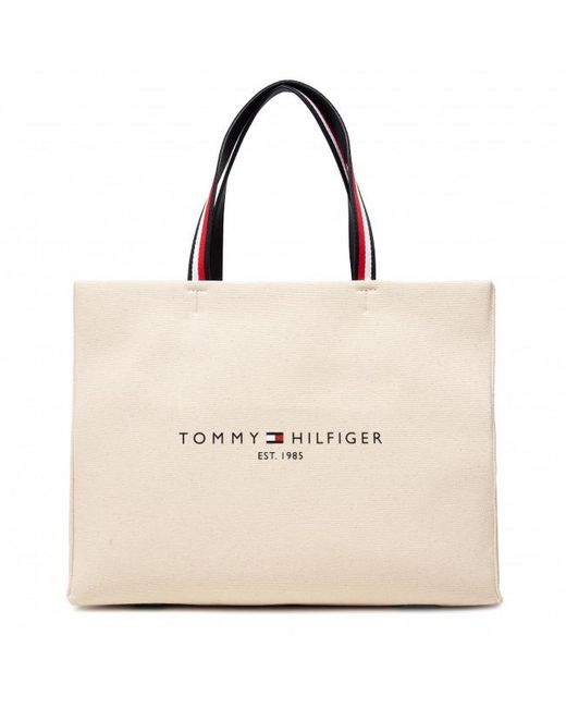 Tommy Hilfiger Borsetta Tommy Shopper Canvas Tote Aw0aw09708 Ack in ...