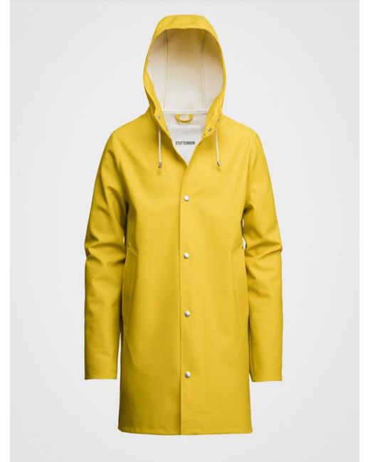 Stutterheim Cotton Saffron Stockholm Raincoat in Yellow for Men - Lyst