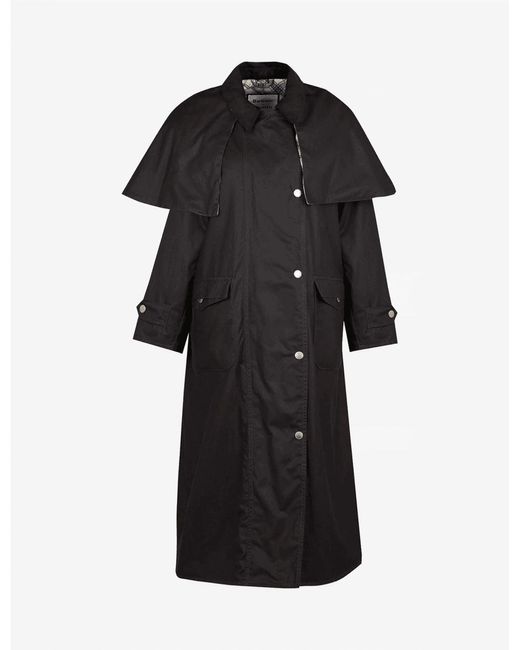 Barbour Elizabeth Long Wax Jacket in Black Lyst UK