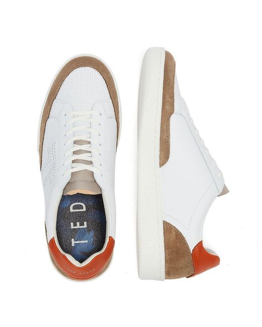 Ted Baker Acer Trainers in White for Men - Lyst