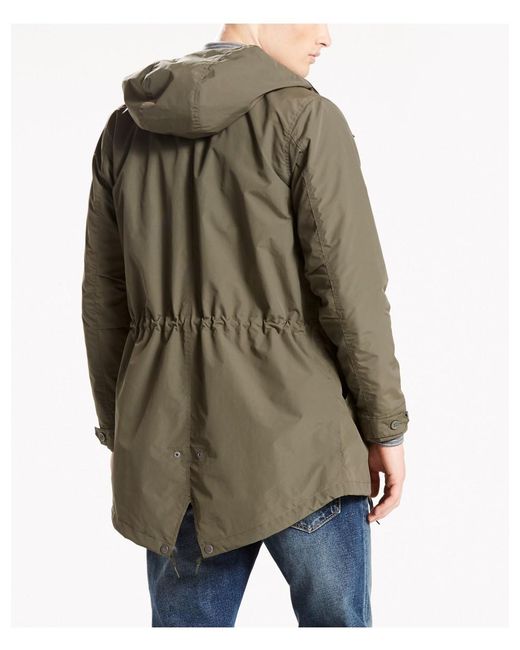 Fishtail Parka Jacket in Green for Men 