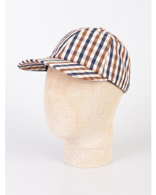 Aquascutum Mason Club Check Cap Brown 