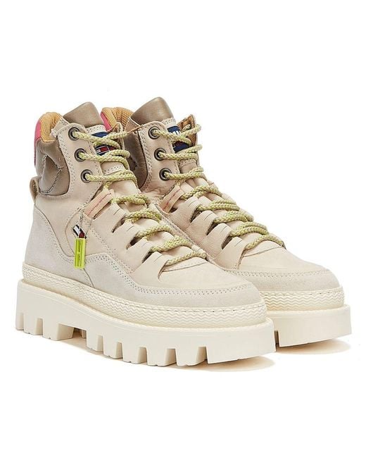 Tommy Hilfiger Denim Tommy Jeans Hybrid Stony Boots in Natural | Lyst