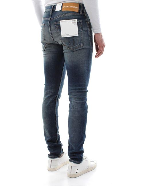 Calvin Klein Denim Jeans Con Vestibilità Skinny, 92% Cotton 6%  Elastomultiester 2% Elastan in Blue for Men - Lyst