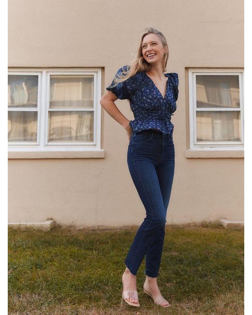Mother Denim The Hustler Ankle Fray In 