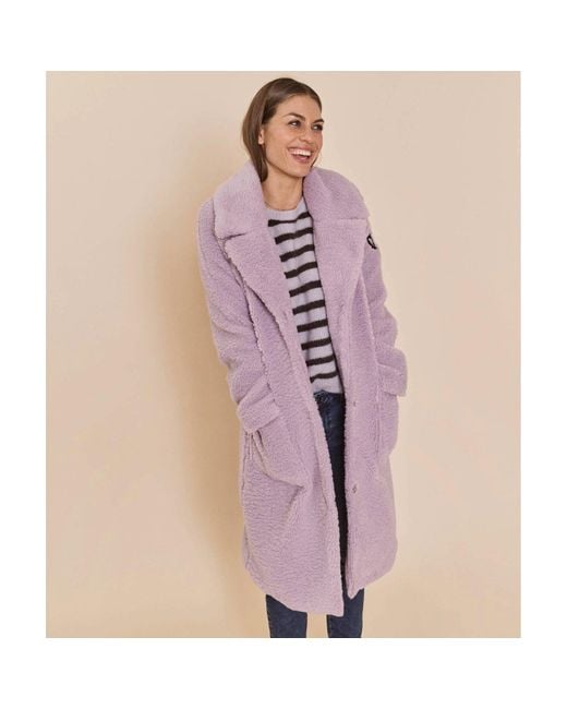 teddy coat purple