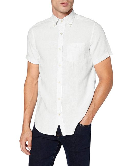 GANT Regular Fit Short Sleeve Linen 