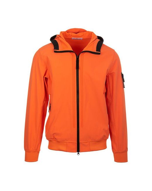 Stone Island Coats in Orange for Men Lyst