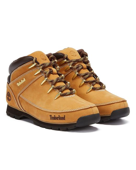 console carpenter Mob Timberland Leather Wheat Euro Sprint Hiker Boots in Yellow for Men | Lyst