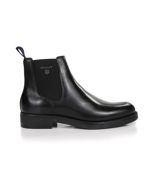 GANT Leather Oscar Chelsea Boots in Black for Men | Lyst