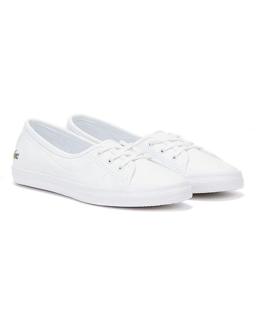 Lacoste Leather Ziane Chunky Bl 1 Trainers in White | Lyst