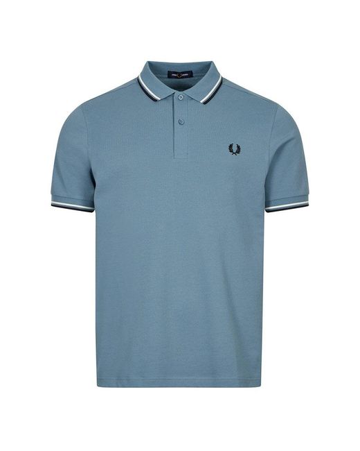 blue fred perry polo shirt