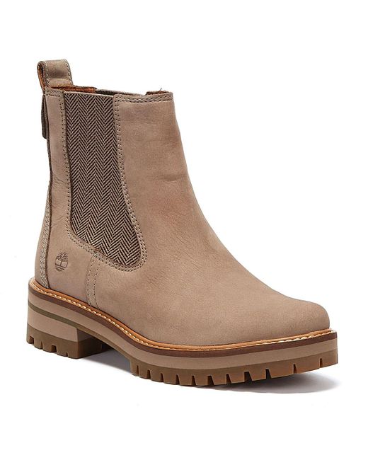 Timberland Rubber Courmayeur Valley Grey Chelsea Boots in Natural | Lyst